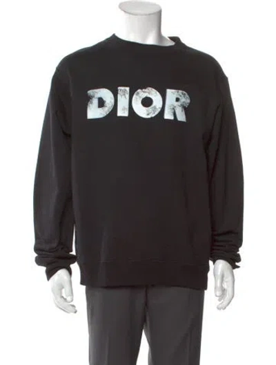 Pre-owned Dior Men 2020 Signature Logo Sweatshirt In Black
