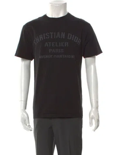 Pre-owned Dior Men 2020 Signature Logo T-shirt In Black
