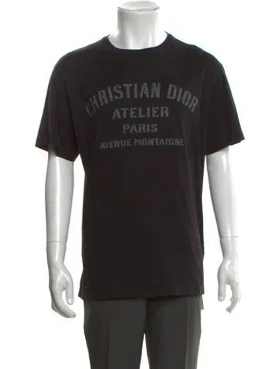 Pre-owned Dior Men 2020 Signature Logo T-shirt In Black