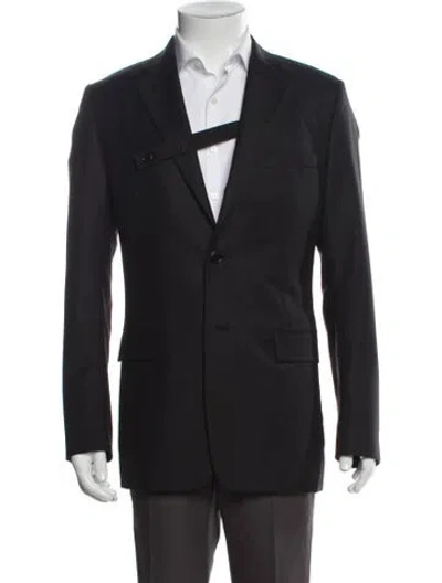 Pre-owned Dior Men 2020 Virgin Wool Blazer In Black