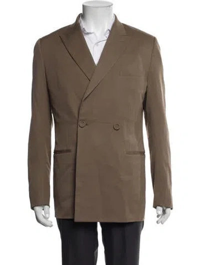 Pre-owned Dior Men 2020 Virgin Wool Blazer In Brown