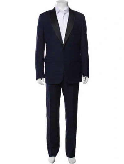 Pre-owned Dior Men 2020 Virgin Wool Two-piece Suit In Blue