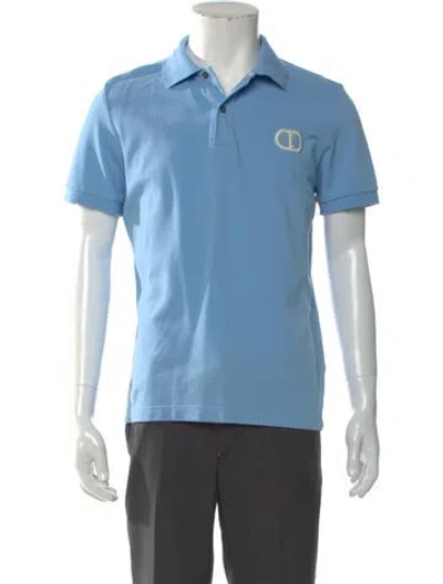 Pre-owned Dior Men 2020 V-neck Polo Shirt In Blue