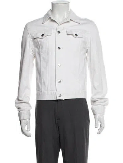 Pre-owned Dior Men 2020 X Alex Foxton Trucker Jacket In White