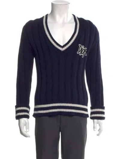 Pre-owned Dior Men 2020 X Shawn Stussy Pullover In Blue