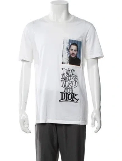 Pre-owned Dior Men 2020 X Shawn Stussy T-shirt In White