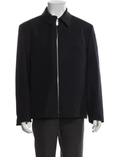 Pre-owned Dior Men 2021 Cannage Pattern Jacket In Blue