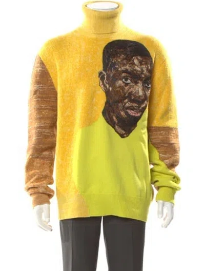 Pre-owned Dior Men 2021 Cashmere Cardigan W/ Tags In Yellow
