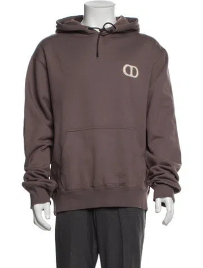 Pre-owned Dior Men 2021 Cd Icon Hoodie In Brown