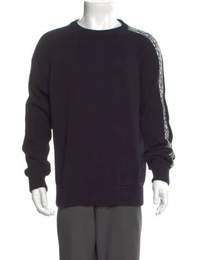 Pre-owned Dior Men 2021 Diorissimo Pattern Pullover In Blue