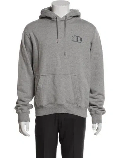 Pre-owned Dior Men 2021 Graphic Print Hoodie In Gray