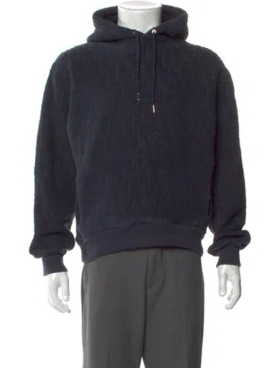 Pre-owned Dior Men 2021 Oblique Jacquard Hoodie In Blue