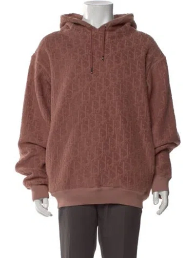 Pre-owned Dior Men 2021 Oblique Jacquard Hoodie In Pink