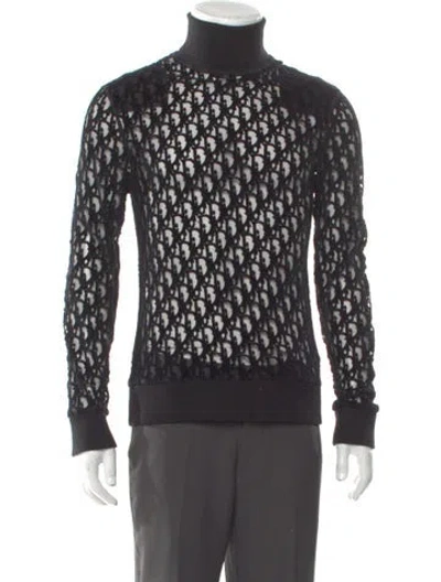 Pre-owned Dior Men 2021 Oblique Jacquard Pullover In Black