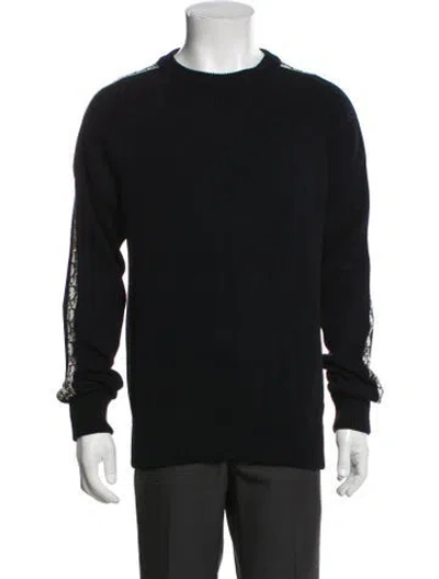 Pre-owned Dior Men 2021 Oblique Jacquard Pullover In Blue
