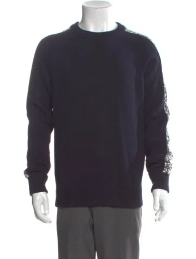 Pre-owned Dior Men 2021 Oblique Jacquard Pullover In Blue
