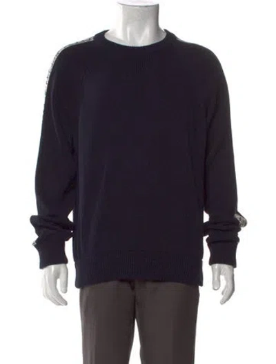 Pre-owned Dior Men 2021 Oblique Jacquard Pullover In Blue