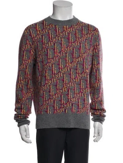 Pre-owned Dior Men 2021 Oblique Jacquard Pullover In Gray