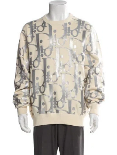 Pre-owned Dior Men 2021 Oblique Jacquard Pullover In Neutral