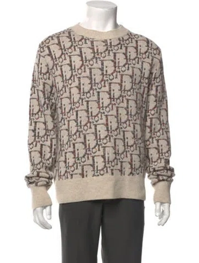 Pre-owned Dior Men 2021 Oblique Jacquard Pullover In Neutral