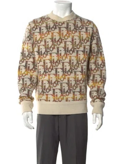 Pre-owned Dior Men 2021 Oblique Jacquard Pullover In Neutral