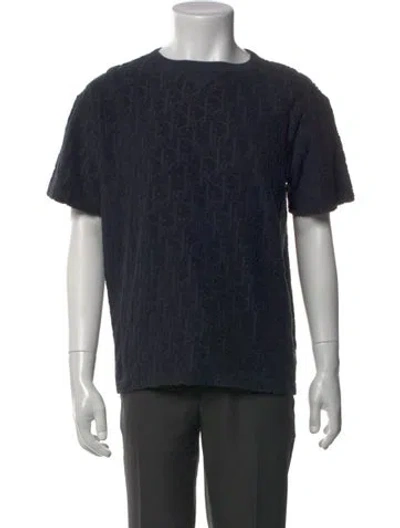 Pre-owned Dior Men 2021 Oblique Jacquard Shirt In Blue