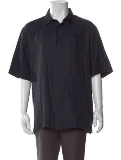 Pre-owned Dior Men 2021 Oblique Jacquard Shirt In Blue