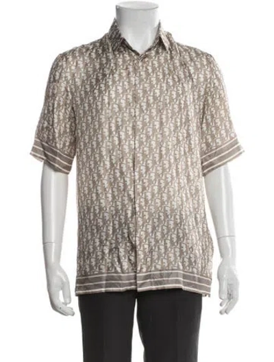 Pre-owned Dior Men 2021 Oblique Jacquard Shirt In Neutral