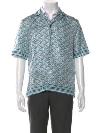 Pre-owned Dior Men 2021 Oblique Jacquard Shirt W/ Tags In Blue