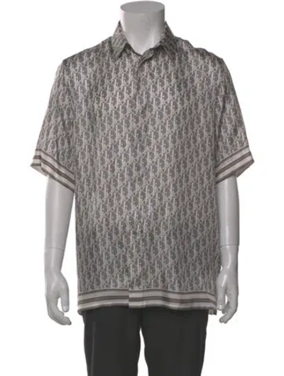 Pre-owned Dior Men 2021 Oblique Jacquard Shirt W/ Tags In Gray