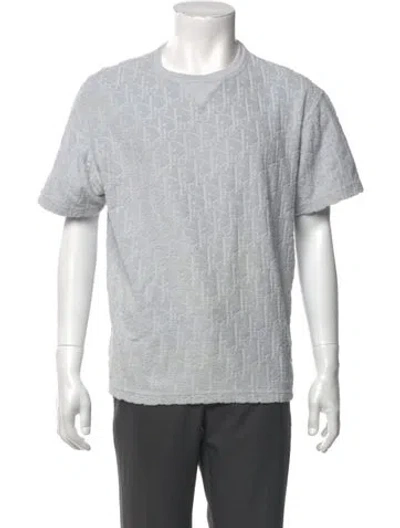 Pre-owned Dior Men 2021 Oblique Jacquard T-shirt In Blue