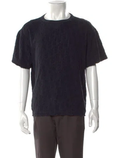 Pre-owned Dior Men 2021 Oblique Jacquard T-shirt In Blue