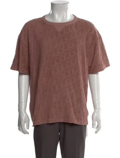 Pre-owned Dior Men 2021 Oblique Jacquard T-shirt In Brown