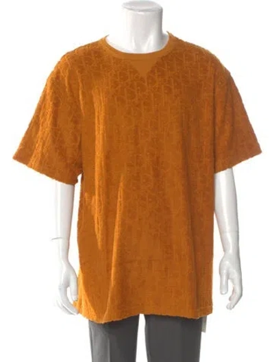 Pre-owned Dior Men 2021 Oblique Jacquard T-shirt In Orange