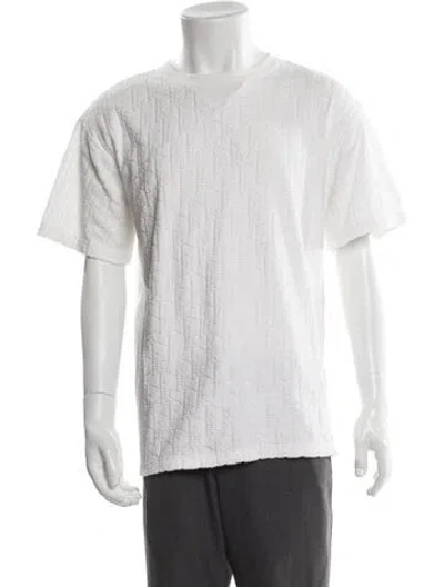 Pre-owned Dior Men 2021 Oblique Jacquard T-shirt In White