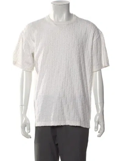 Pre-owned Dior Men 2021 Oblique Jacquard T-shirt In White