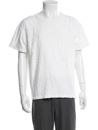 Pre-owned Dior Men 2021 Oblique Jacquard T-shirt In White