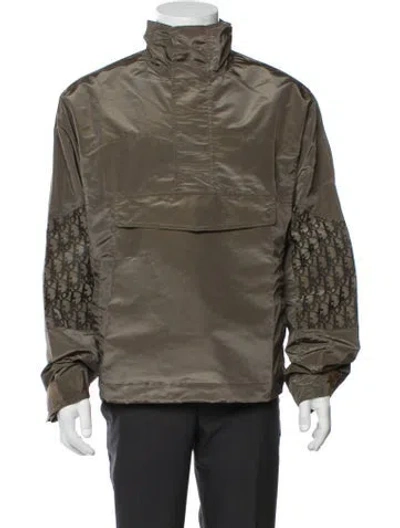 Pre-owned Dior Men 2021 Oblique Jacquard Windbreaker In Gray