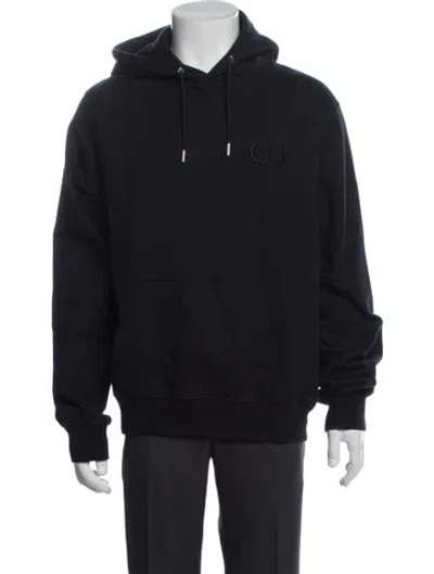 Pre-owned Dior Men 2021 Signature Logo Hoodie In Black