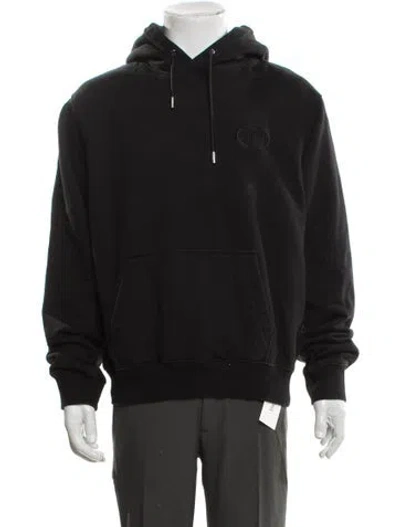 Pre-owned Dior Men 2021 Signature Logo Hoodie In Black
