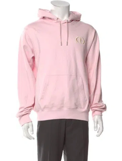Pre-owned Dior Men 2021 Signature Logo Hoodie In Pink