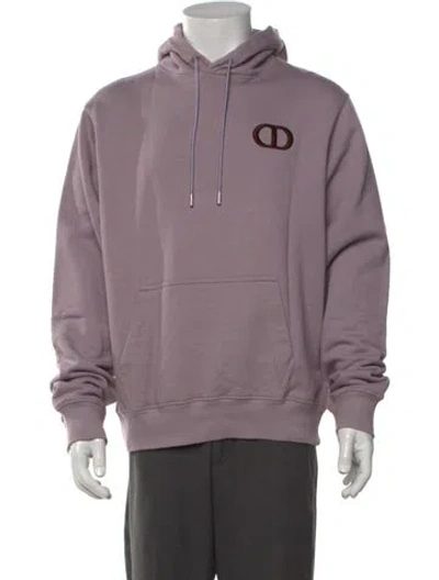 Pre-owned Dior Men 2021 Signature Logo Hoodie In Purple