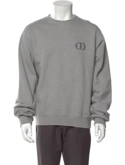 Pre-owned Dior Men 2021 Signature Logo Pullover In Gray
