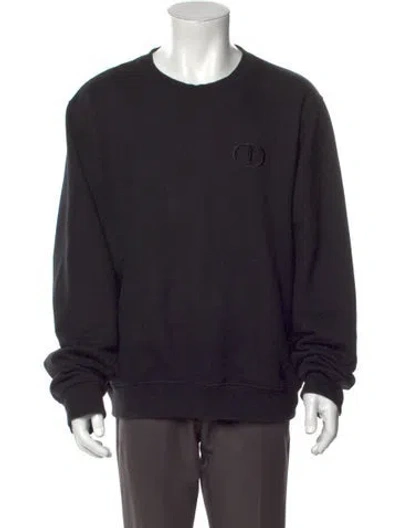 Pre-owned Dior Men 2021 Signature Logo Sweatshirt In Black