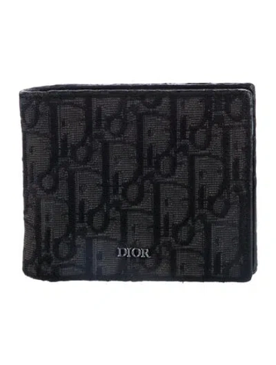 Pre-owned Dior Men 2021 Signature Logo Wallet In Multi