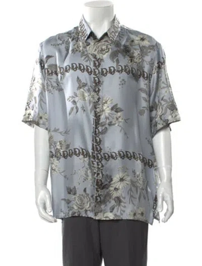 Pre-owned Dior Men 2021 Silk Shirt In Blue