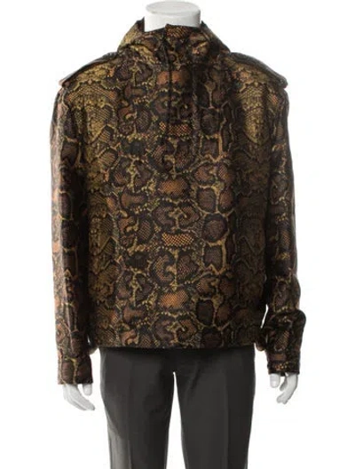 Pre-owned Dior Men 2022 Animal Print Jacket In Orange