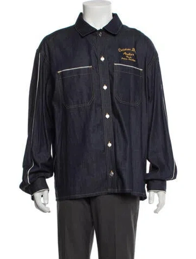 Pre-owned Dior Men 2022 Atelier Denim Jacket In Blue
