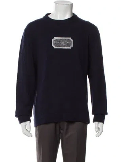 Pre-owned Dior Men 2022 Cashmere Pullover In Blue