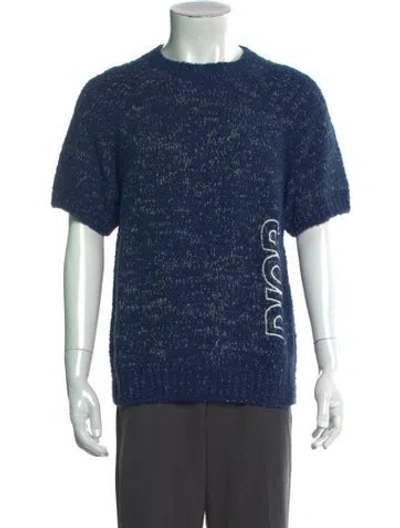 Pre-owned Dior Men 2022 Graphic Print Pullover In Blue